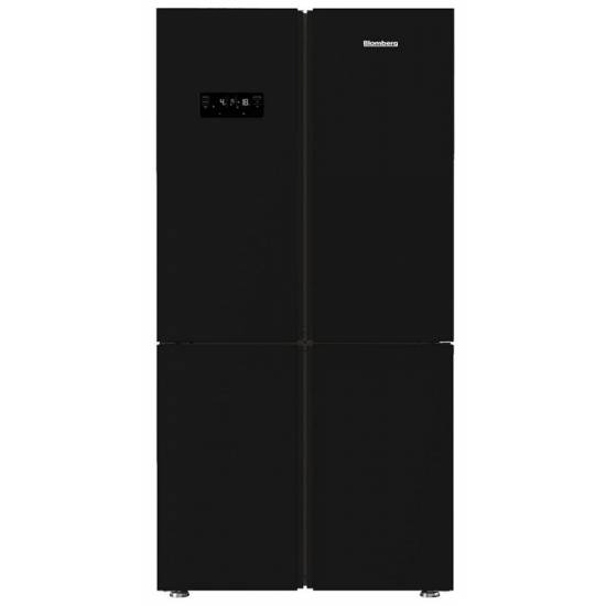מקרר בלומברג 4 דלתות 535 ליטר - זכוכית שחורה- Ice Maker - דגם Blomberg KQD1621GB