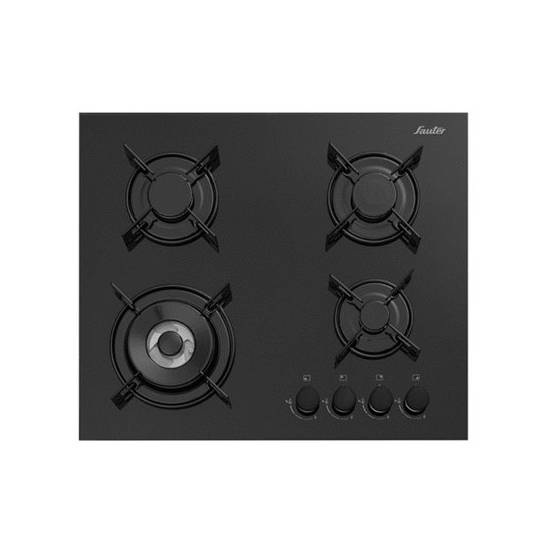 Plaques de cuisson Gaz Sauter - 4 Bruleurs - Capteurs de securite - noir - SHG6020B