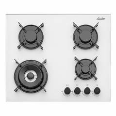 Plaques de cuisson Gaz Sauter - 4 Bruleurs - Capteurs de securite - blanc - SHG6020W