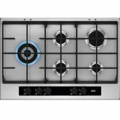 AEG Gas Cooktop - 75 cm - 5 zones - Turbo  - Stainless Steel - HG755550SY