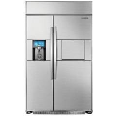 Samsung Refrigerator Side by Side Built in - LCD touch screen and electronic kiosk - 800 liters Silver color - RS757LHQESR