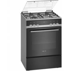 תנור אפיה משולב כיריים סימנס 66 ליטר - מבער ווק - שחור - דגם Siemens HX9S5IH40Y