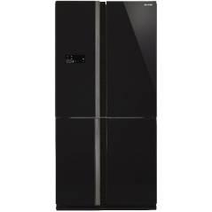 Sharp Refrigerator 4 Doors  - 623 liters - Mehadrin - black glasses - SJR8801