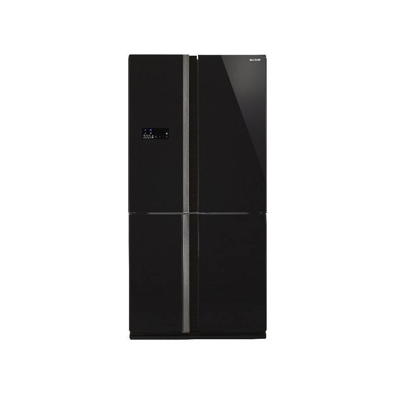 Sharp Refrigerator 4 Doors  - 623 liters - Mehadrin - black glasses - SJR8801