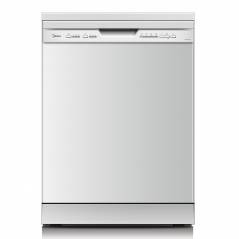 Lave-vaisselle pose libre  Midea - 12 couverts - Blanc - Class energetique A - WQP12-5203 6461