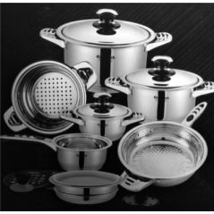 Set Luxury Kitchenware - 16 pieces - Non stick marble coating