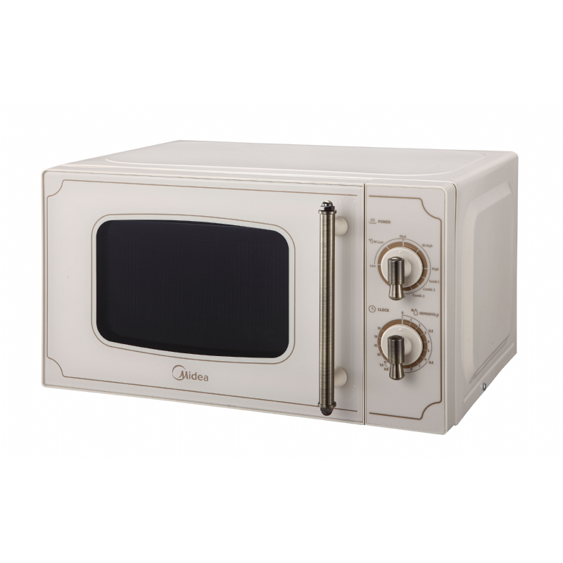 Mechanical microwave retro 20 liter MIDEA cream MM720CJ7