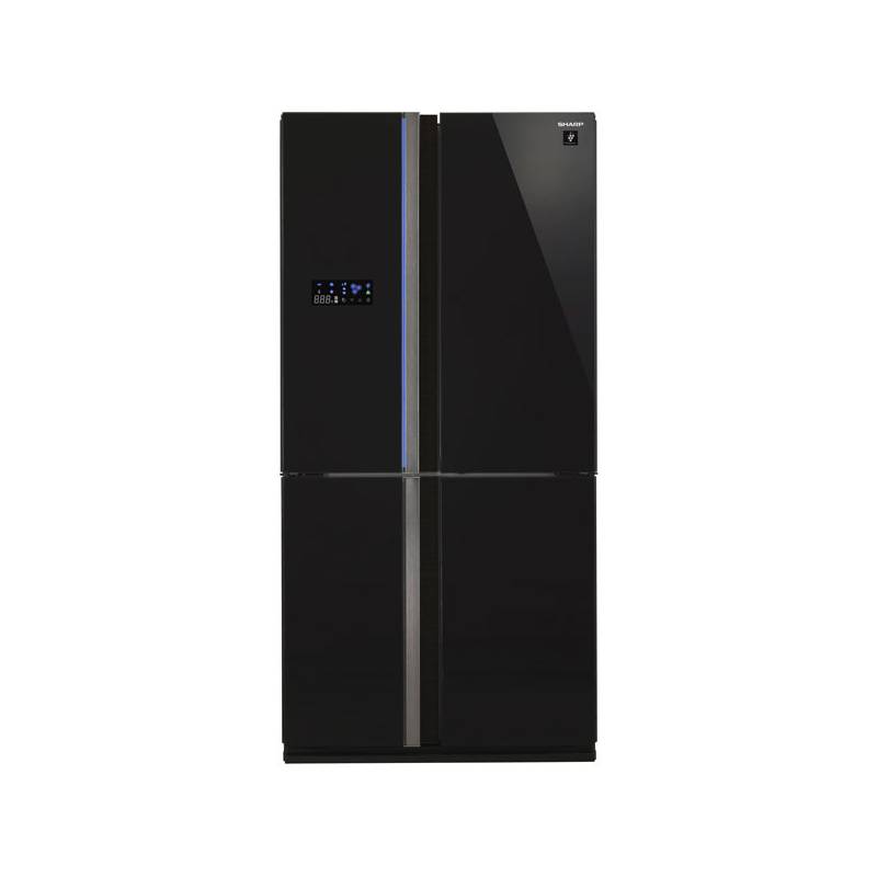 Sharp Refrigerator 4 Doors  - 610 liters - Mehadrin - black glasses - SJR8911