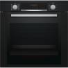 Bosch Built-in oven Pyrolitic - 60 cm - with telescopics trails - Turbo 3D - Black - Made in Germany - HBA374EB0