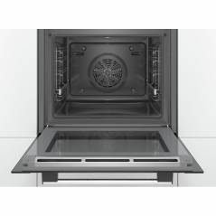 Bosch Built-in oven Pyrolitic - 60 cm - with telescopics trails - Turbo 3D - Black - Made in Germany - HBA374EB0