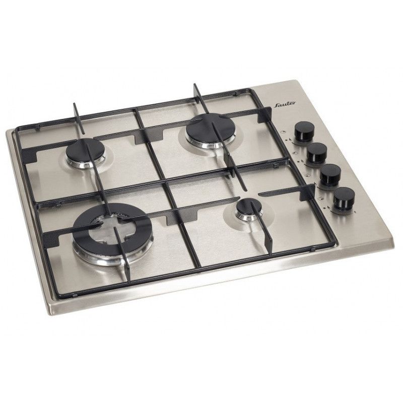 Sauter Gas Cooktops - 60cm - Stainless Steel - 4 Burners - Security Sensors - SHE8400IX