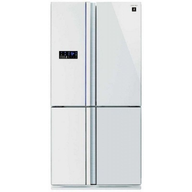 Sharp Refrigerator 4 Doors  - 623 liters - Mehadrin - white glasses - SJR8802