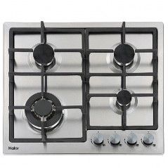 Haier Gas Cooktops - 60cm - Stainless Steel - 4 Burners - Security Sensors - HOB760SS