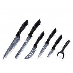 Set knife - 6 pieces -  Including a ceramic peeler and pizza knife - ZPInternational