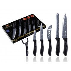 Ensemble de couteaux - 6 pieces -  comprenant un éplucheur en céramique et un couteau à pizza - ZPInternational