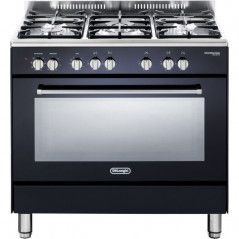 Delonghi Gas Range - Black - 90cm - Made in Italy - NDS932B