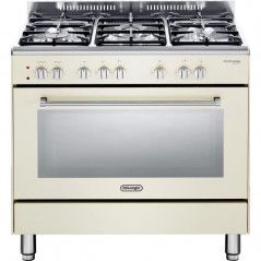 Delonghi Gas Range - Cream - 90cm - Made in Italy - NDS932CR