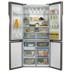 Haier Refrigerator 4 doors 651L - No Frost - Silver - Inverter - Glass finish - HRF725FSS
