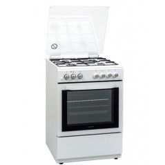 תנור אפיה משולב כיריים לנקו - לבן - 4 מבערים - פונקציית שבת - דגם Lenco LFS6077WS