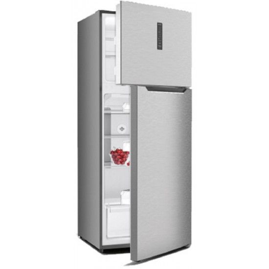 Amcor Fridge top Freezer - 416L - Acier Inoxydable - Led display - AM470S