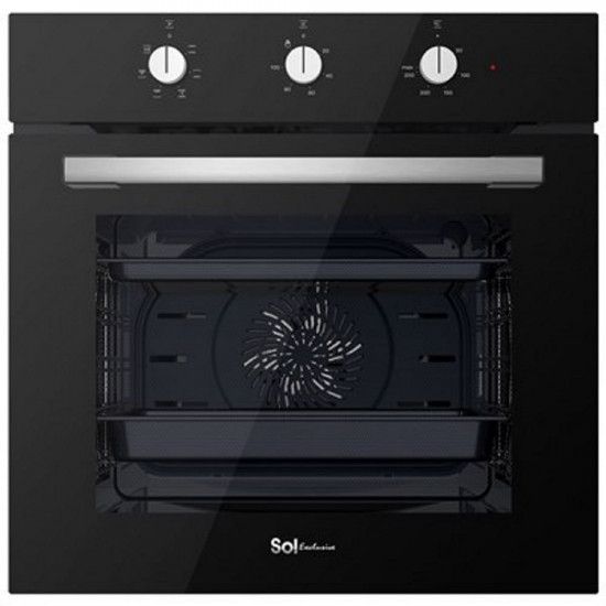 תנור בילד אין סול - עיצוב כפרי - 72 ליטר - טורבו אקטיבי - שחור - HO605B SOL