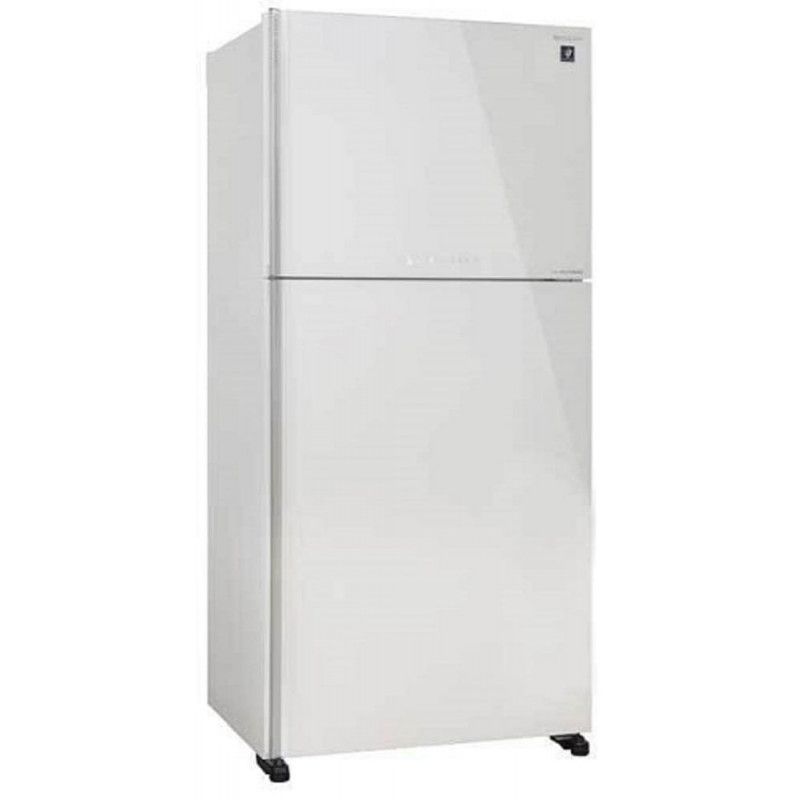 Sharp Refrigerator top freezer - 558 Liters - Glass finish - White - SJ4355WH