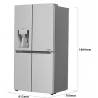 LG refrigerator 4 doors 653L - Door in Door - water bar -  stainless steal - GRJ710XDID