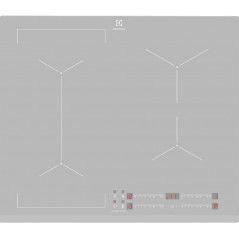 Electrolux Induction Cooktop - 60 cm - bridge - silver glass - EIV63440BS