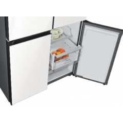 Réfrigérateur Samsung 4 Portes - 636 L -  Triple Cooling - verre blanc - RF70T9113WH