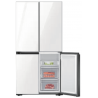 Réfrigérateur Samsung 4 Portes - 636 L -  Triple Cooling - verre blanc - RF70T9113WH