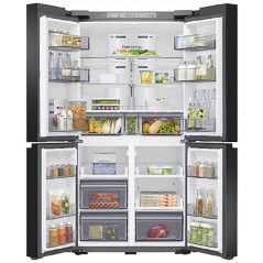 Samsung Refrigerator 4 Doors - 937 L - Triple Cooling - grey glass - RF90T9013GR