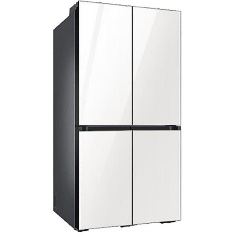Samsung Refrigerator 4 Doors - 937 L - Triple Cooling - white glass - RF90T9013WH