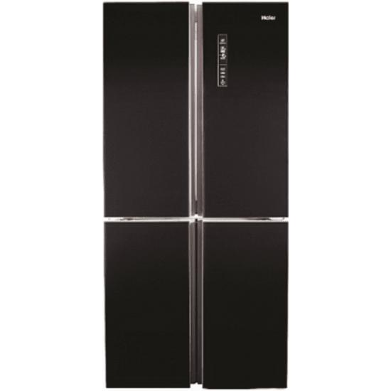 מקרר האייר 4 דלתות 547 ליטר - זכוכית שחורה - Ice Maker - דגם Haier HRF4556FB