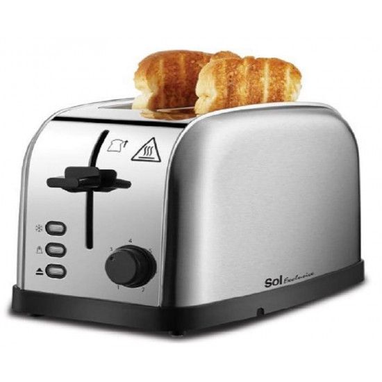 Sol Toaster - 850W - 2 Slices - stainless steel - SL1217