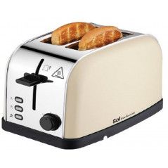 Sol Toaster - 850W - 2 Slices - Cream - SL2217