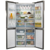 Réfrigérateur Haier 4 portes 657L - No Frost - Acier Inoxydable - Inverter - Finition en verre - HRF4626FSS
