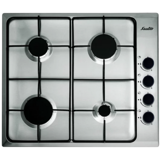 Sauter Gas Cooktops - 60cm - Stainless steel - 4 Burners - Security Sensors - SHE8300IX