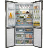 Réfrigérateur Haier 4 portes 657L - No Frost - Blanc - Inverter - Finition en verre - HRF4626FW
