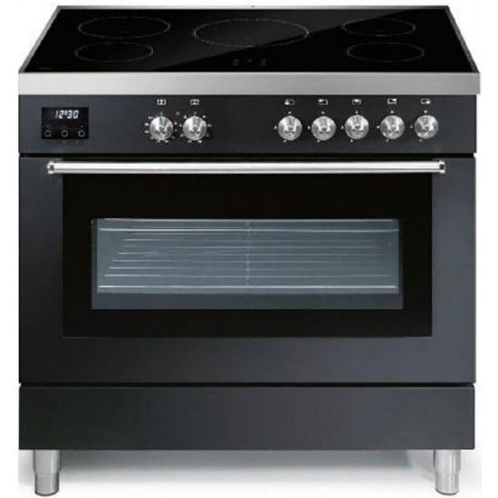 תנור אפיה משולב כיריים גז פרטלי - 90 ס''מ - שחור - דגם Fratelli PR999D
