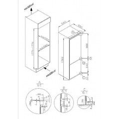 Réfrigérateur Congélateur inferieur Bompani 240L - Entierement integrable - Bobo600