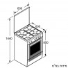 תנור אפיה משולב כיריים קונסטרוקטה 66 ליטר - טורבו אקטיבי - לבן- דגם Constructa CH9M10H20Y