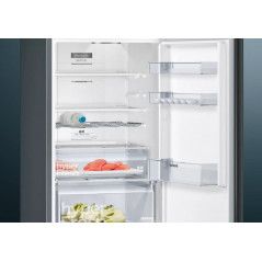 Siemens Refrigerator Bottom Freezer -323LBlack stainless steel - no frost - KG36NXXDC