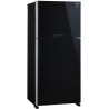 Sharp Refrigerator top freezer - 558 Liters - Glass finish - Black - SJ4355BK