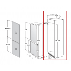 AmcorRefrigeratorbuilt-in 2 Doors Bottom Freezer - 301 liters - AM301
