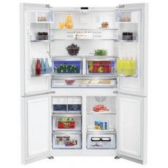 Réfrigérateur Beko 4 portes - 580L - No Frost - Verre Noir - GN1406221GB