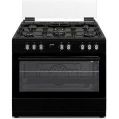 תנור אפיה משולב כיריים לנקו -90 ס"מ - שחור - 5 מבערים - 9 תוכניות בישול - דגם LencoLFS9021SBL
