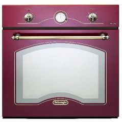 Delonghi Built-in Oven - Red - 61L - active Turbo- Telescopic rail - NDB343R