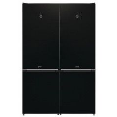 Réfrigérateur Gorenje 4 portes 658L - No Frost - Noir - Extrêmement silencieux - Y Shalom - NRK6192SYB