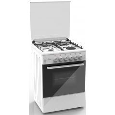 תנור אפיה משולב כיריים לה קאזה - לבן - 4 מבערים - דגם Lacasa LCV60W