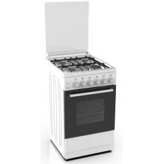 תנור אפיה משולב כיריים זקש - לבן - 4 מבערים - דגם SACHS OE6040-W